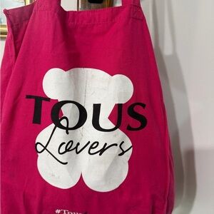 Tous Pink Tote with Bear Motif